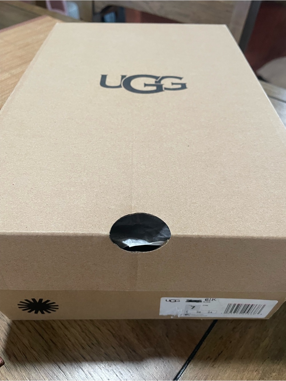 UGG Fluffita Slide Slippers Black Size 7 STYLE: 1113475-BLK - Picture 9 of 15